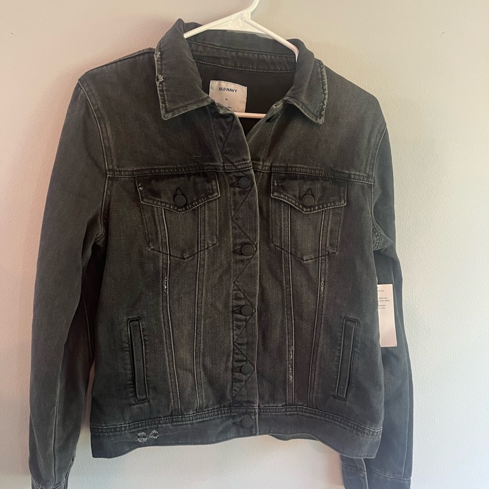 Black Jean Jacket - NEW WITH TAGS